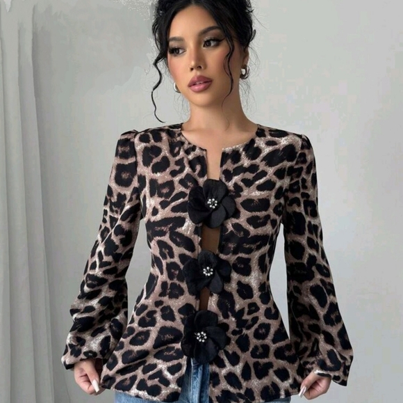 SHEIN Tops - Leopard Print Top